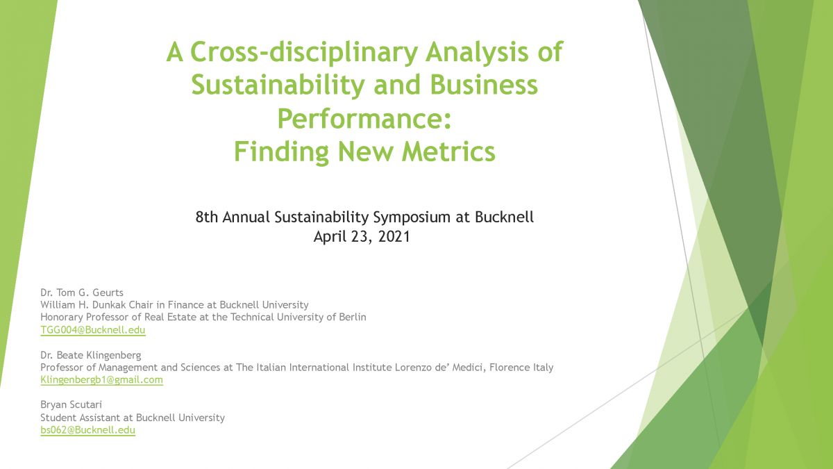 A Cross-disciplinary Analysis of Sustainability and Business Performance: Finding New Metrics